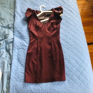 French connection dress, wine colored
